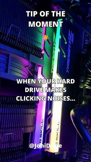 When your hard drive makes clicking noises ... #pc #repair #components #shorts