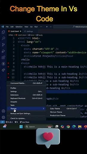 How to Change the Theme in Visual Studio Code | Customizing Your IDE for a Better Experience | हिंदी