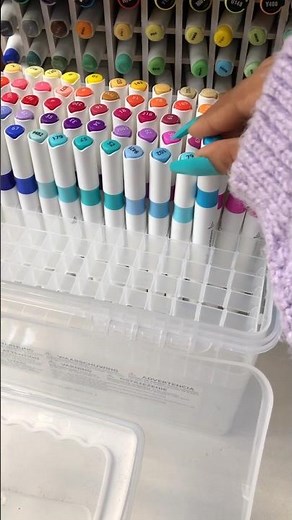 Asmr organizing my 140 ohuhu waterbased markers_watch the full vdo😍
