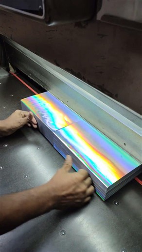 Colorful Sticker Cutting Process