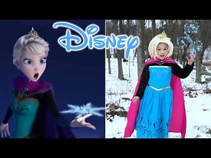 💕 ❄️ "Let it Go" Cartoon vs. Real Life by 6-Year-Old Jubilee