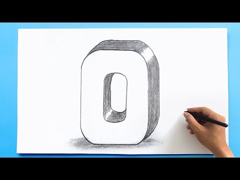 3D Letter Drawing - O