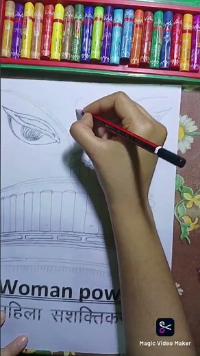 women power drawing | mahila sashaktikaran sketch | #drawing