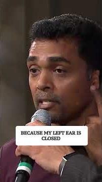 Hears from closed ear for 1st time