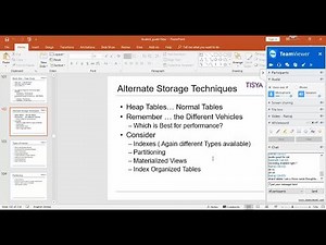 Alternate Storage Techniques and Indexes Overview - DB Arch 35 / DBPerf 18