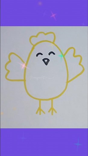 How to Draw a Cute Kawaii Chicken 🐥✨ #HowToDraw #CuteChicken #KawaiiChicken #ChickenDrawing #shorts