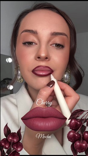 Cherry Mocha Lip Combo: The Perfect Makeup Look 🍒