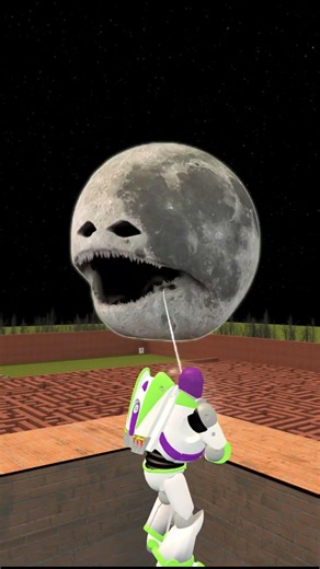 Buzz playing with the moon! #funny #gmod #buzzlightyear #moonwakeup