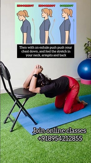 Neck Hump Reduction & Posture Improvement !! #posturecorrection #streching #yoga #fitness #shorts