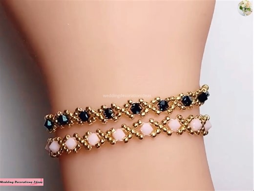 12K views · 380 reactions | How to Make a Bracelet for Beginners Tutorial  Materials   17-18 Swarovski bicone beads #5328 (4mm)  TOHO seed beads 11/0(PF557)  Magnetic clasp  Beading thread and needle (#11) | Wedding Decoration Ideas | Facebook