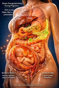 Green Fenugreek During Pregnancy | Mother & Baby Benefits Always Consult a doctor first, This video is for only education purpose. #anatomy #motivation #usnurse #humanbody #health #facts | DietScope