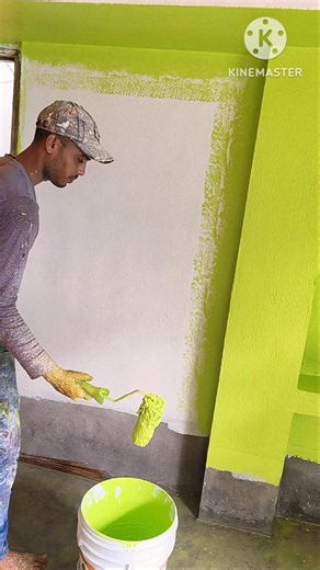wall painting design idea 1st cate colour apply For wall #trending #shorts #viral #painting #reels