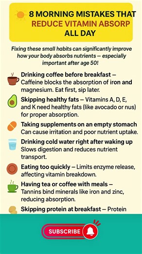 8 Morning Mistakes That Block Vitamin Absorption | Prime Wellness