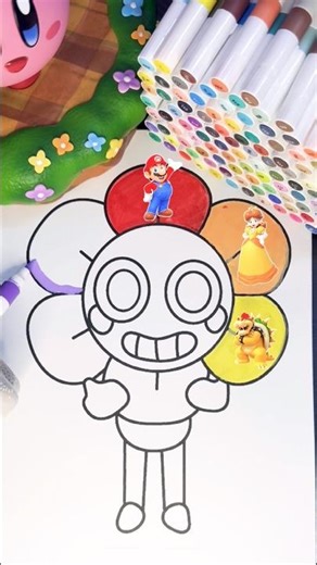 Super Mario & Dandy’s World Character #dandysworld #supermario #colormixing #satisfying