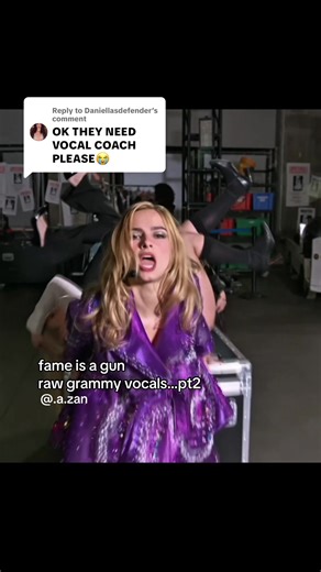 Replying to @Daniellasdefender fame is a gun grammy raw vocals highly requested 😭 #grammys #grammys2026 #addisonrae #fameisagun