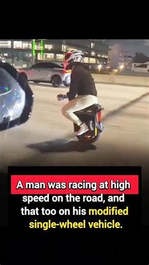 High Speed on a single wheeler vehicle #shorts