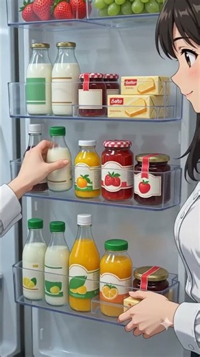 🧊 Anime Fridge Restock ✨ | Satisfying Kitchen Organization | Anime Cooking