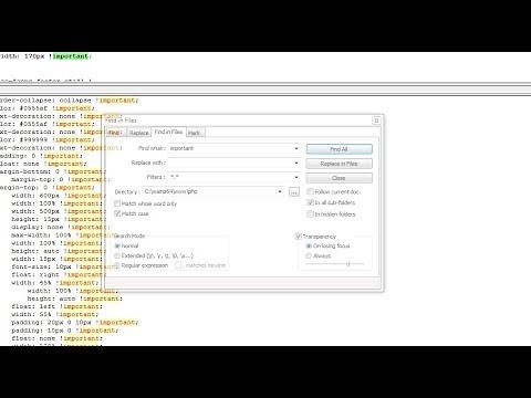 search text in multiple files using Notepad++ | string search in multiple folders and files easy way