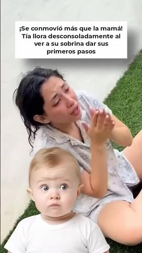 Aunt is moved to see her niece take her first steps 👶🏻💕🇲🇽 #mexico #humor #viralshorts