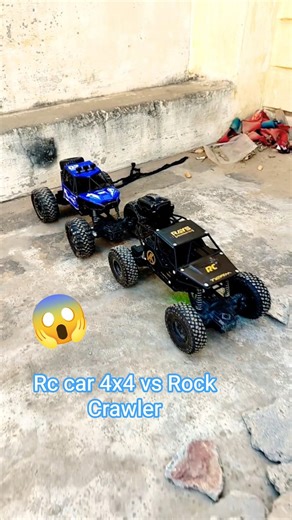 Black RC Car 4x4 Vs Blue Rc Monster Truck 4x4 Offroading Testing Upwhil Climbing Rc
