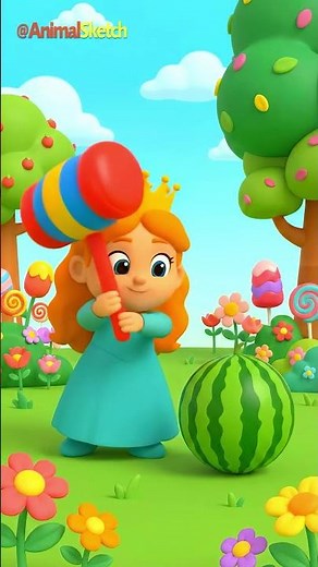 Count 1 to 5 With WATERMELON Song!🍉| Fun Nursery Rhymes For Kids | Learn NUMBERS w/‪@AnimalSketch‬​