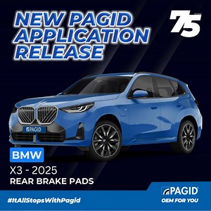 NEW PAGID APPLICATION RELEASE: Brake pads for BMW X3 X DRIVE 30 E Pagid is an OE brand of TMD Friction – the world’s biggest manufacturer of brake friction, and a truly global partner for the automotive industry. We continuously investigate if our Pagid brake products are suitable for new vehicle types and keep you up to date with our Pagid New Application Release. Exclusively available via LKQ Euro Car Parts Ltd. Visit Pagid's online catalogue - https://pagid.com/brakebook #Pagid #brakepads #LK