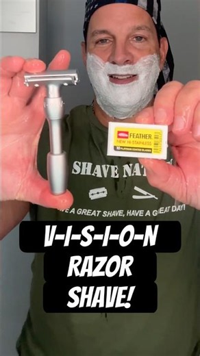 V-I-S-I-O-N SHAVE! #shaving #razor #skincare #traditionalshaving #shavingrazor