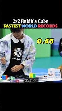 Fastest 2x2 Rubik's Cube World Record Solves🥶|#rubikscube#shorts#viral