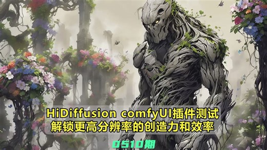 HiDiffusion comfyUI高清图片生成插件测试 解锁更高分辨率的创造力和效率_哔哩哔哩_bilibili