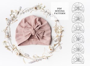 Baby Turban Sewing Pattern: 6 Bow Styles, 10 Sizes (PDF Pattern) - Etsy Canada