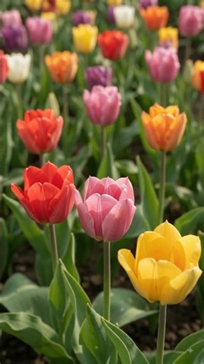 From Tulip Bulb to a Stunning Flower Field 🌷🌱 | Amazing Tulip Life Cycle#shorts