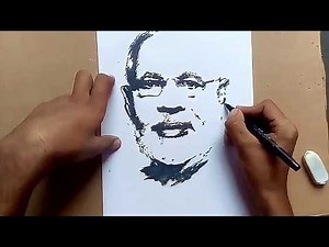 Sketch of Narender MODI