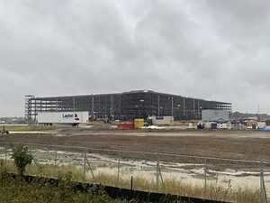 Amazon distribution center construction on schedule