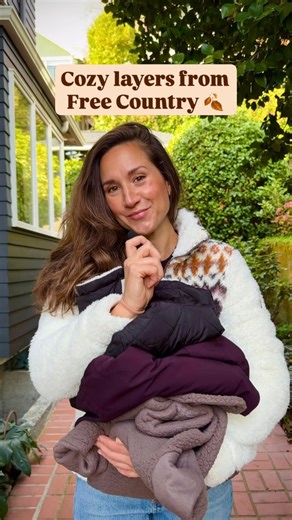 Holly Johnson || PNW on Instagram: "There’s a lot of reasons to love fall! Here are four of mine from @freecountryapparel! Which one is your favorite? You can find all of these pieces on freecountry.com along with many other high quality, yet affordable pieces! Use code HOLLY25 to save on your order! Happy fall! #freecountrypartner #fallfits #falllayers #sherpajacket #fallthaul"