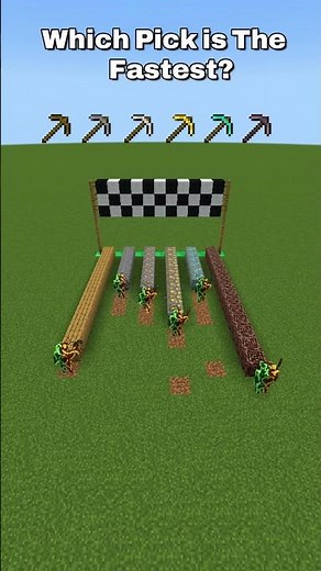 Which Minecraft Pickaxe is Actually the Fastest? ⛏️💨