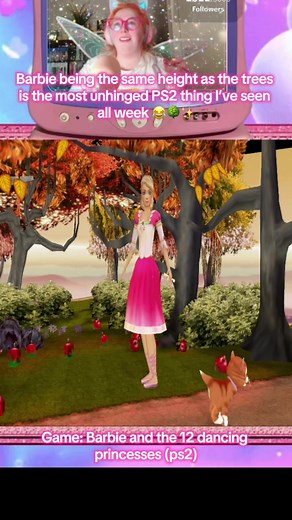 Barbie being the same height as the trees is the most unhinged PS2 thing I’ve seen all week 😂🌳✨ #barbie #ps2 #nostalgia #retrogaming