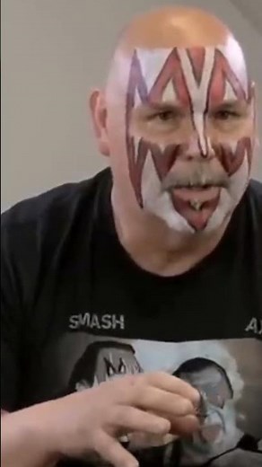 Demolition Smash on Rick Rude Roughing Up Wrestlers