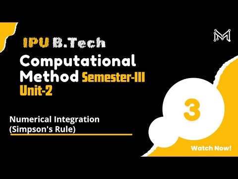 Simpson's Rule | Numerical Integration | B.Tech | Sem-3 | Unit-2 | Part-3 | IP University