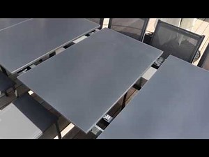 ALBI - Table de jardin rectangulaire à rallonge extensible avec 10 chaises