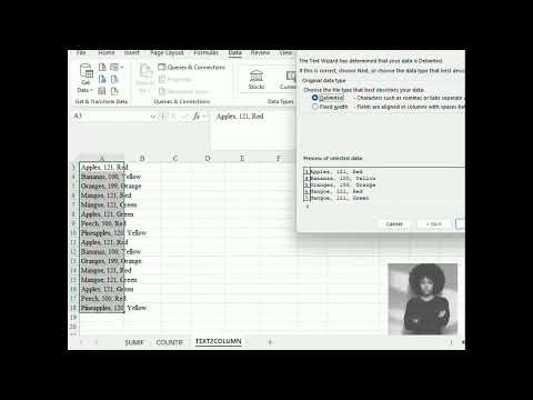 SPLIT TEXT IN ONE COLUMN INTO MULTIPLE COLUMNS-DATA CLEANING 