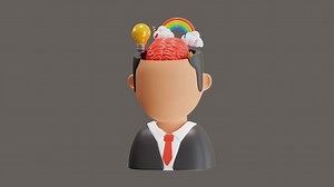 3D Animation of Creative Thinking Inspires Innovative Solutions