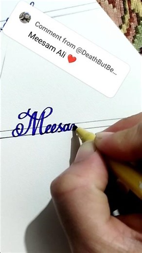 Name calligraphy on request#youtube #fyp#Calligraphy#Cursive Lettering#ytshorts #viral #abcd #reels