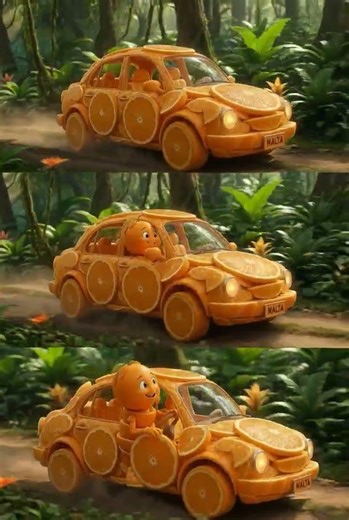 Amazing AI Cartoon Video with Fruits and Cars 🚗🍎