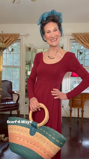 21K views · 1.7K reactions | Which is your favorite way to use the scarf? Do you like it best as a hatband, hair scarf, bag accessory, or belt? Notice how the accessories highlight the season! #scarf #basketbag #styleinspo #springoutfit #accessories #fashion | Positively Cathy | Facebook