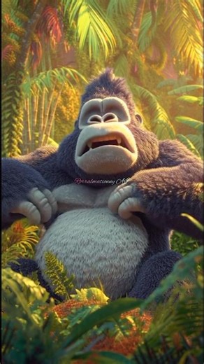 Itching Apes| Animal for kids| Animal Fun ‪@RORRALMATIONNYAI‬ #shorts #Animal #funlearning