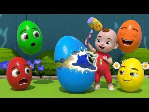 What’s Inside Color Eggs? 🥚✈️ | Surprise Toys & Learn Colors for Kids | Songs for Toddlers 🎶