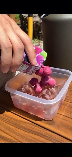 【キャンプ場でカフェ気分】超簡単😳アイスの実サイダー🧋