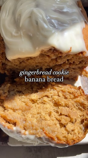 NEW! 🎄🥛 GINGERBREAD COOKIE BANANA BREAD 🍌🍞 oh my heavens it is MOIST, TENDER, & perfectly sweet & spiced!! The recipe is vegan & gluten-free friendly, takes minutes to make and uses ONE BOWL!! A CROSS BETWEEN A GINGERBREAD COOKIE 🎄🍪 and a moist tender banana bread ✨ oh my goodness this recipe is delicious!! Perfect for a holiday breakfast, brunch, or snack, and so simple to make! Your home will SMELL LIKE COOKIE HEAVEN and everyone is going to love this! Enjoy alone, spread with BUTTER 🧈 