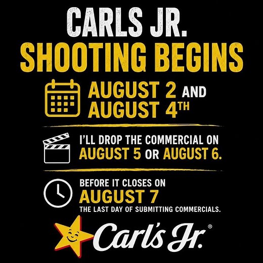 Shooting Begins for Burger Heist Commercial | Carls Jr Birthday Commercial Challenge!