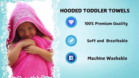 Princess Baby Bath Towel [Pink] Hooded Toddler Towels for Girls Up to 10 Years - Oversized Baby Towel with Super Absorbent 100% Cotton - Soft and Cozy Beach Towel - Full Coverage Kids Bath Towels